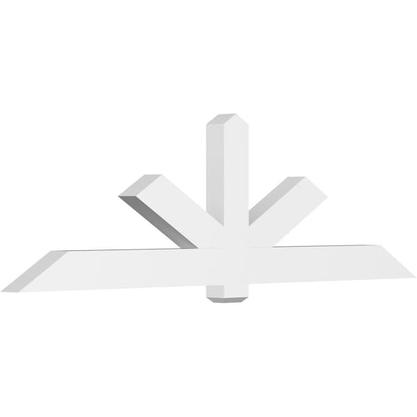 Ekena Millwork Kennewick Architectural Grade PVC Gable Bracket, 96"W x 28"H x 4"D x 6"F, 7/12 Pitch GBP096X28X0406KEN00 - main